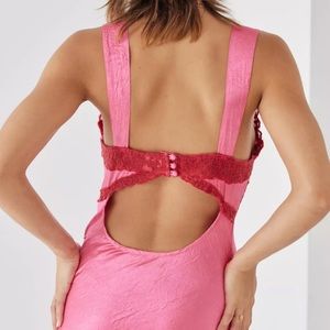 Light Before Dark Bex Lingerie Crinkle Satin Slip Dress